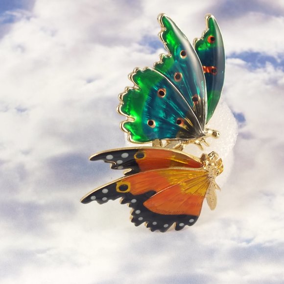 Butterfly Brooches- Set of Two - Picture 9 of 14